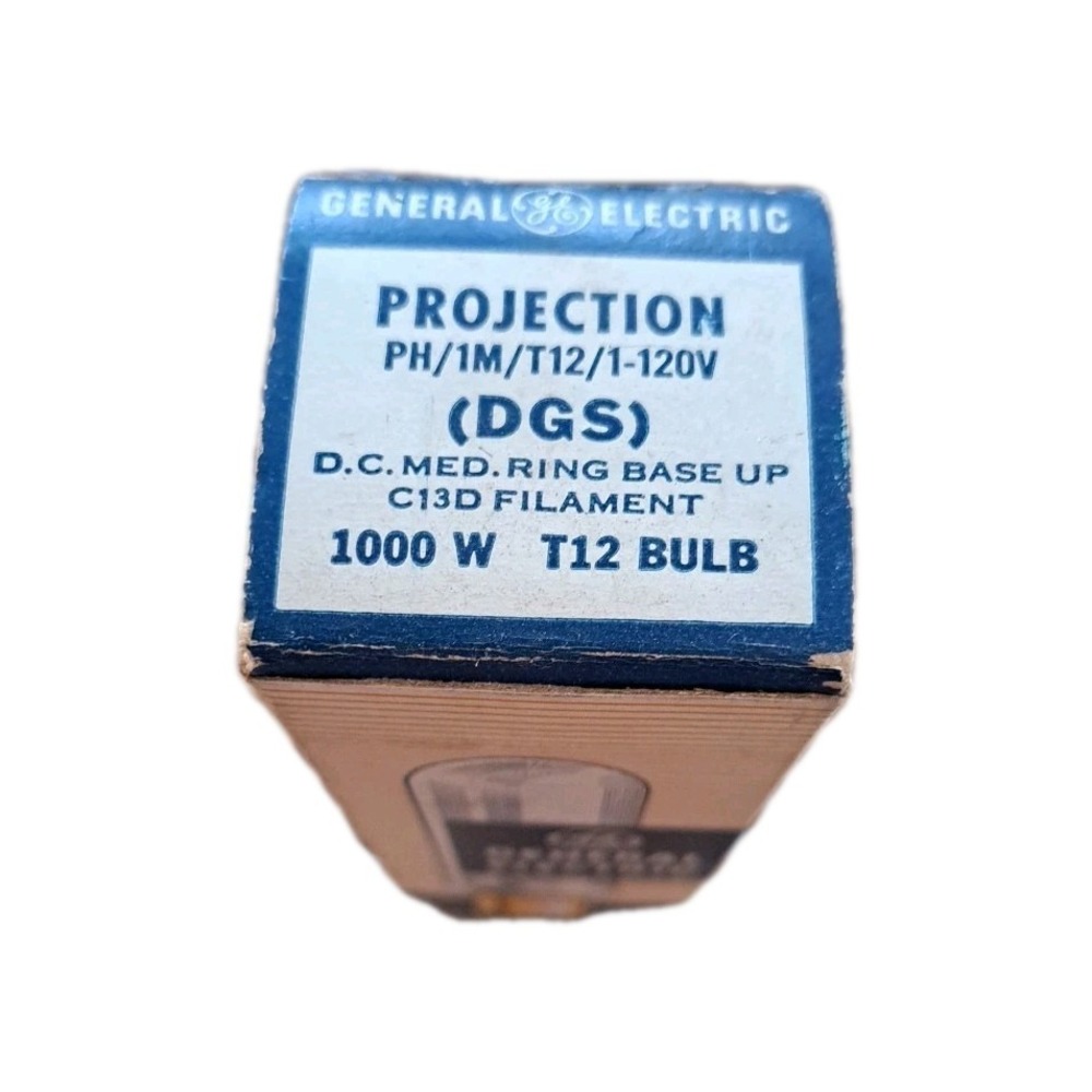 Vintage General Electric DGS-PH/1M/T12/120V Precision Lamp for Optical Devices